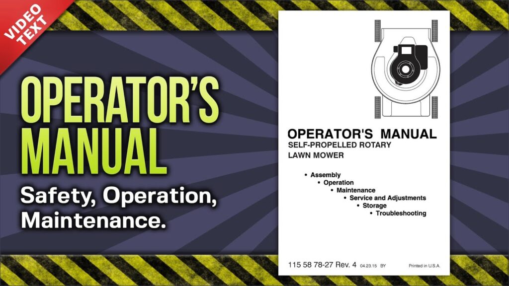 Operator's manual for a yardman self-propelled rotary lawn mower